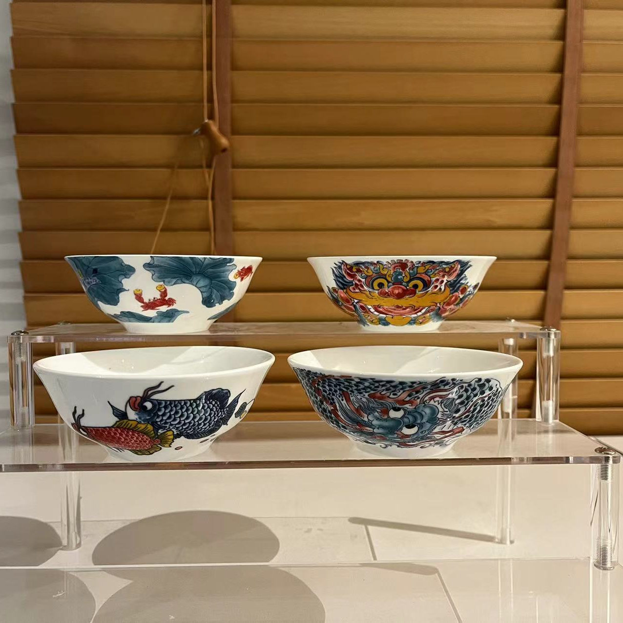 拙明院  国风国潮小汤碗组合（4英寸4个）