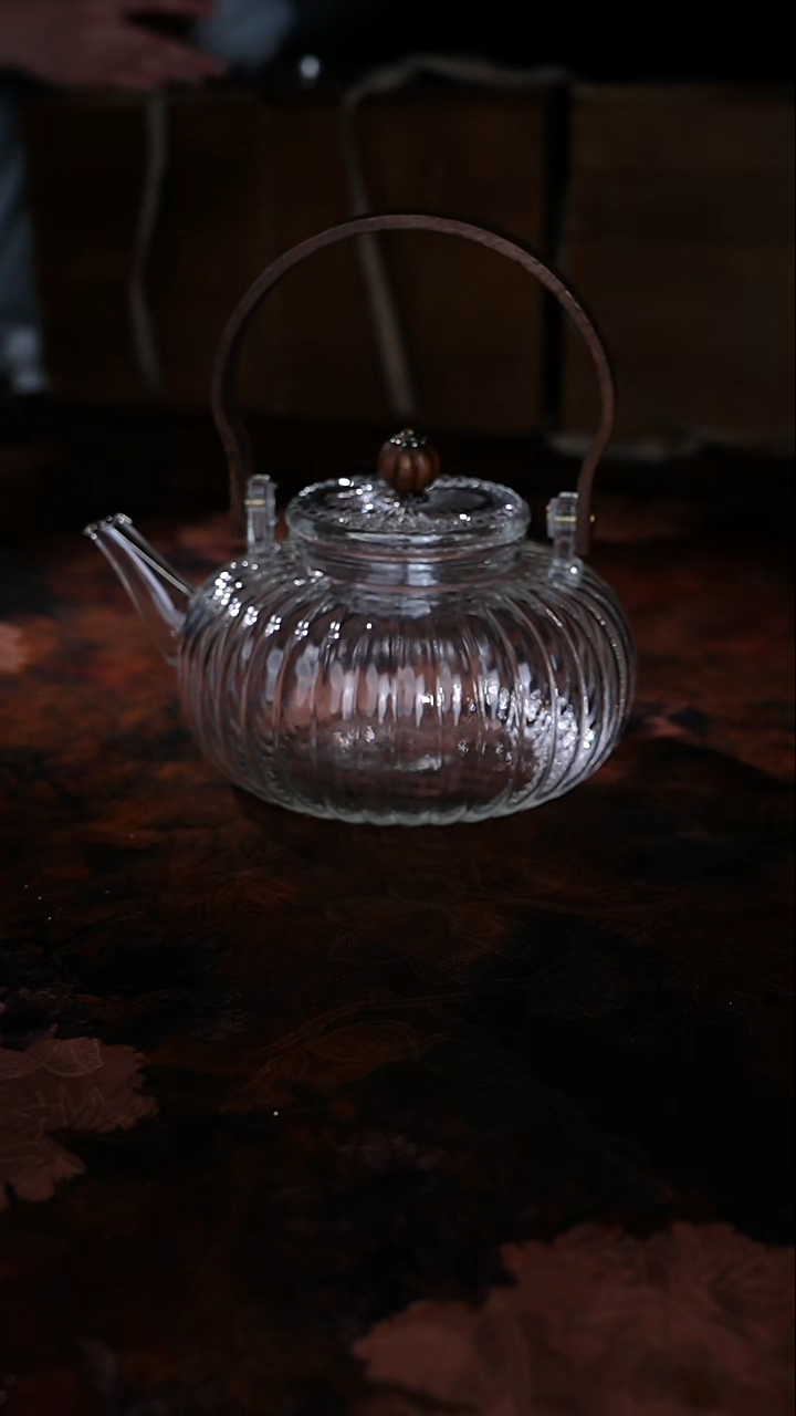 无高硼硅玻璃莲花煮茶壶
