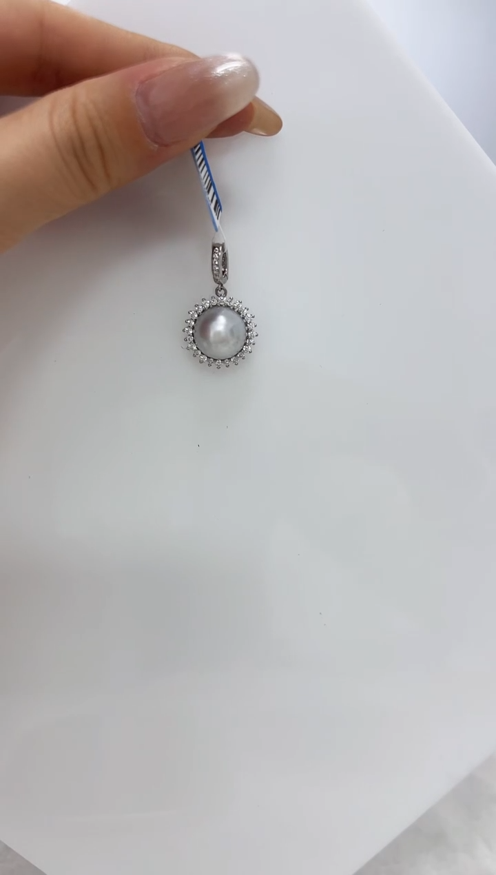 【闪购商品】海水珍珠DA银S925镶嵌吊坠 V2710