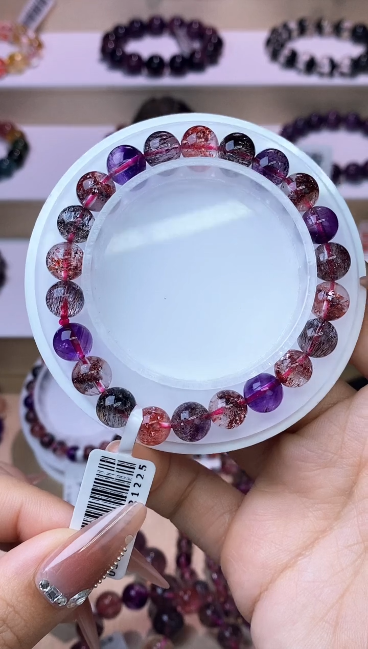 【闪购商品】水晶手链未镶嵌黑加仑超七单圈8m+