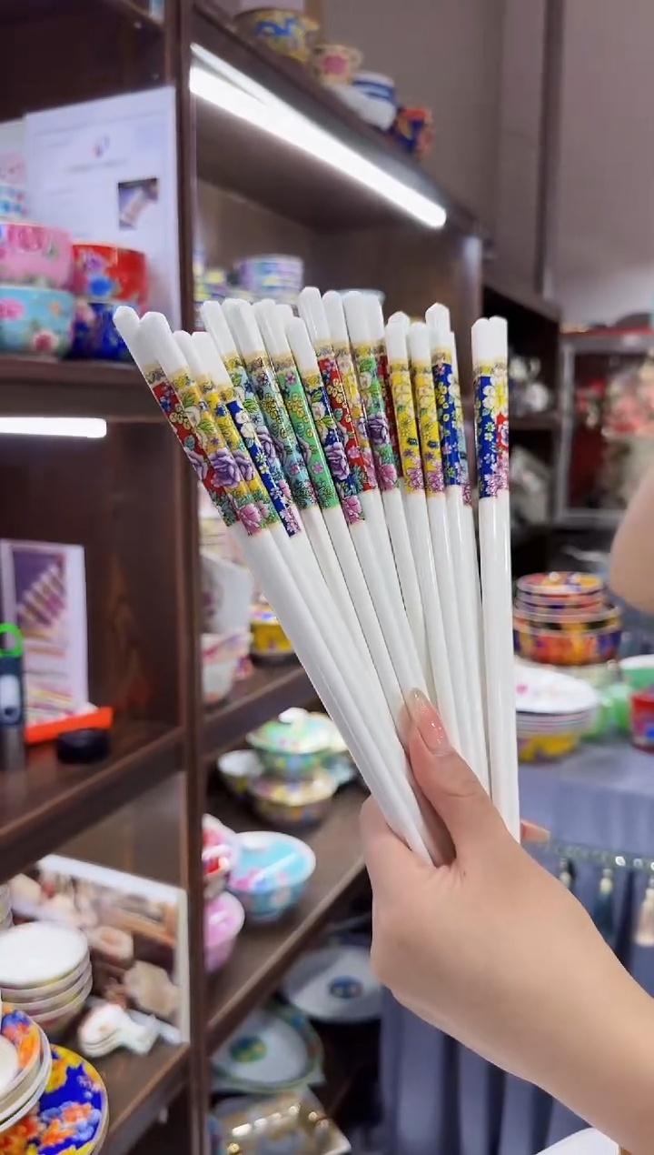 珐琅筷子10双景德镇餐具