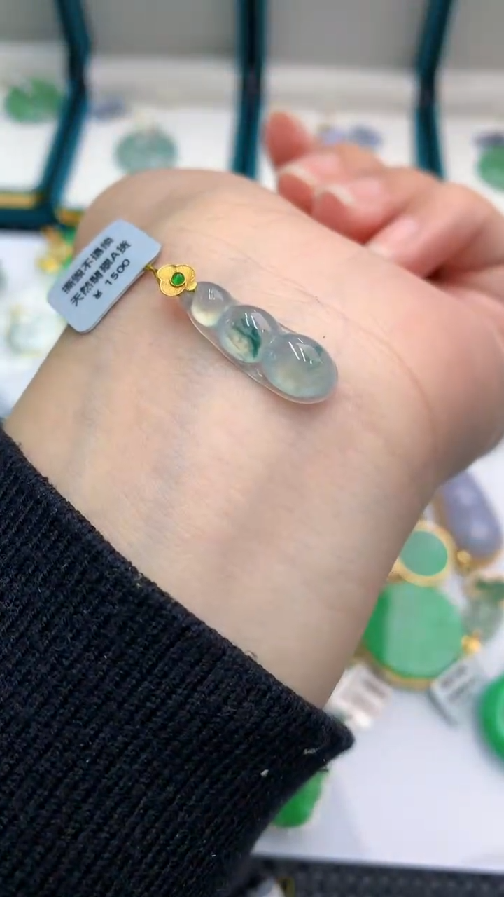 【闪购商品】翡翠颈饰18K金镶嵌            8