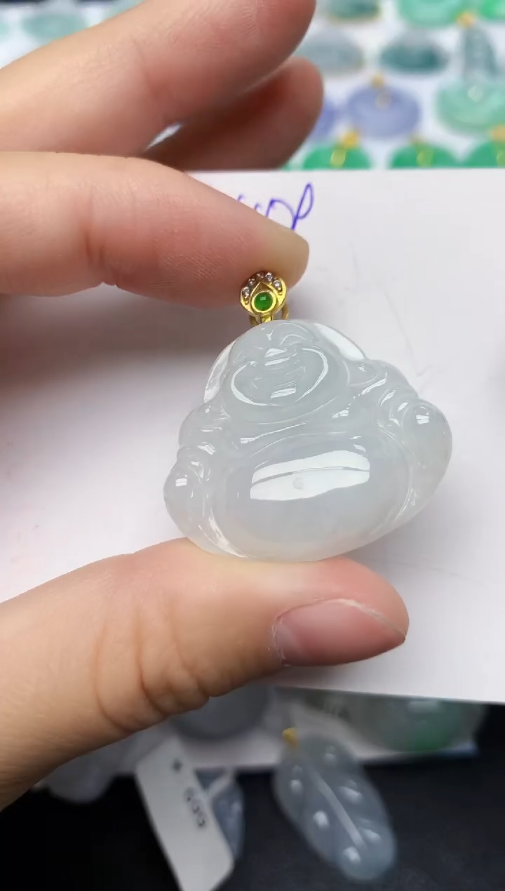 颈饰未镶嵌翡翠天然缅甸A货翡翠百元以上9元证书费自理