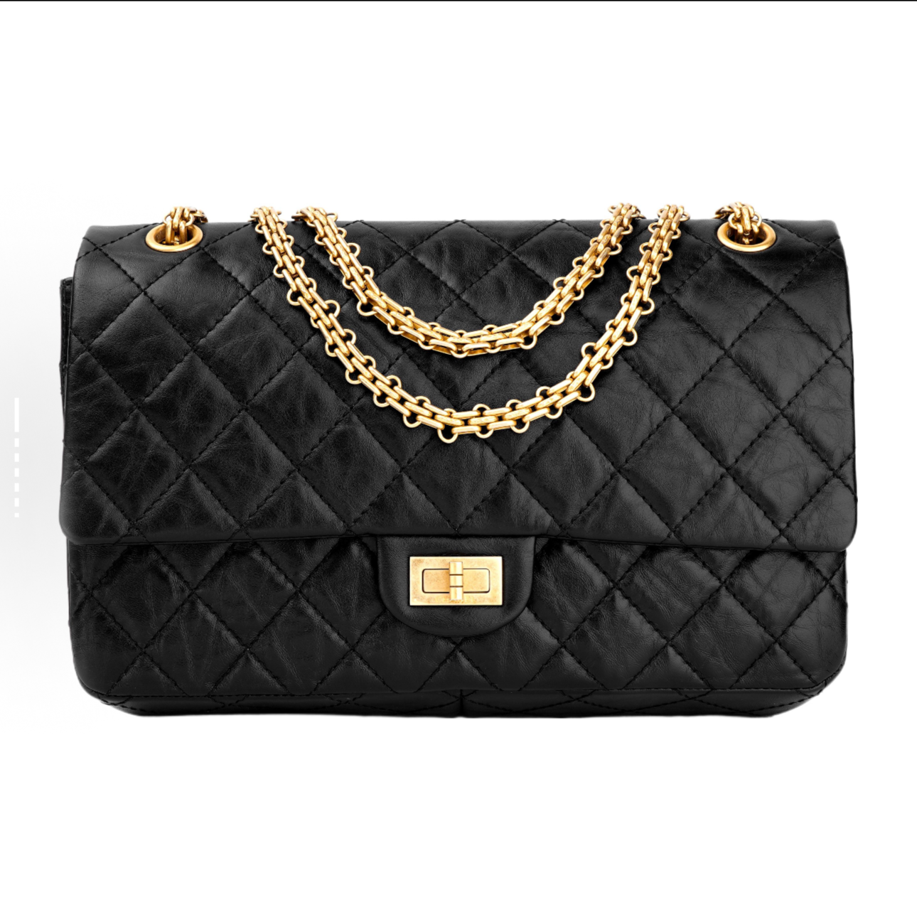 99新 Chanel/香奈儿 chanel2.55黑金中号