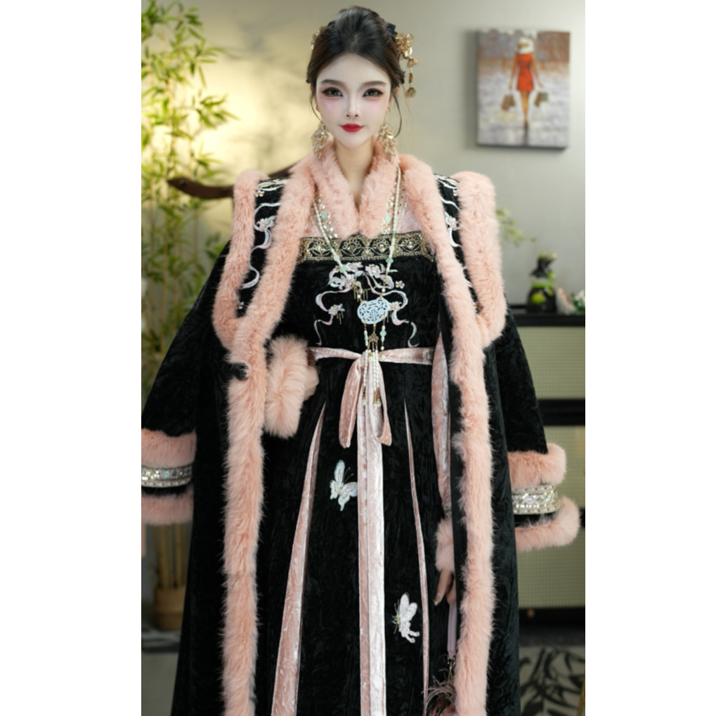 【花享悦·粉墨相映】入冬漂亮款时髦气质跨年汉元素套装（5653+5663）