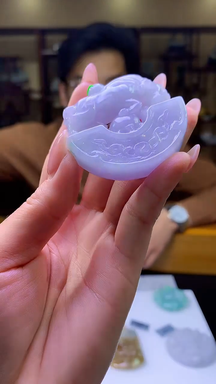 【闪购商品】定制翡翠未镶嵌8003jj-毛货挂件57