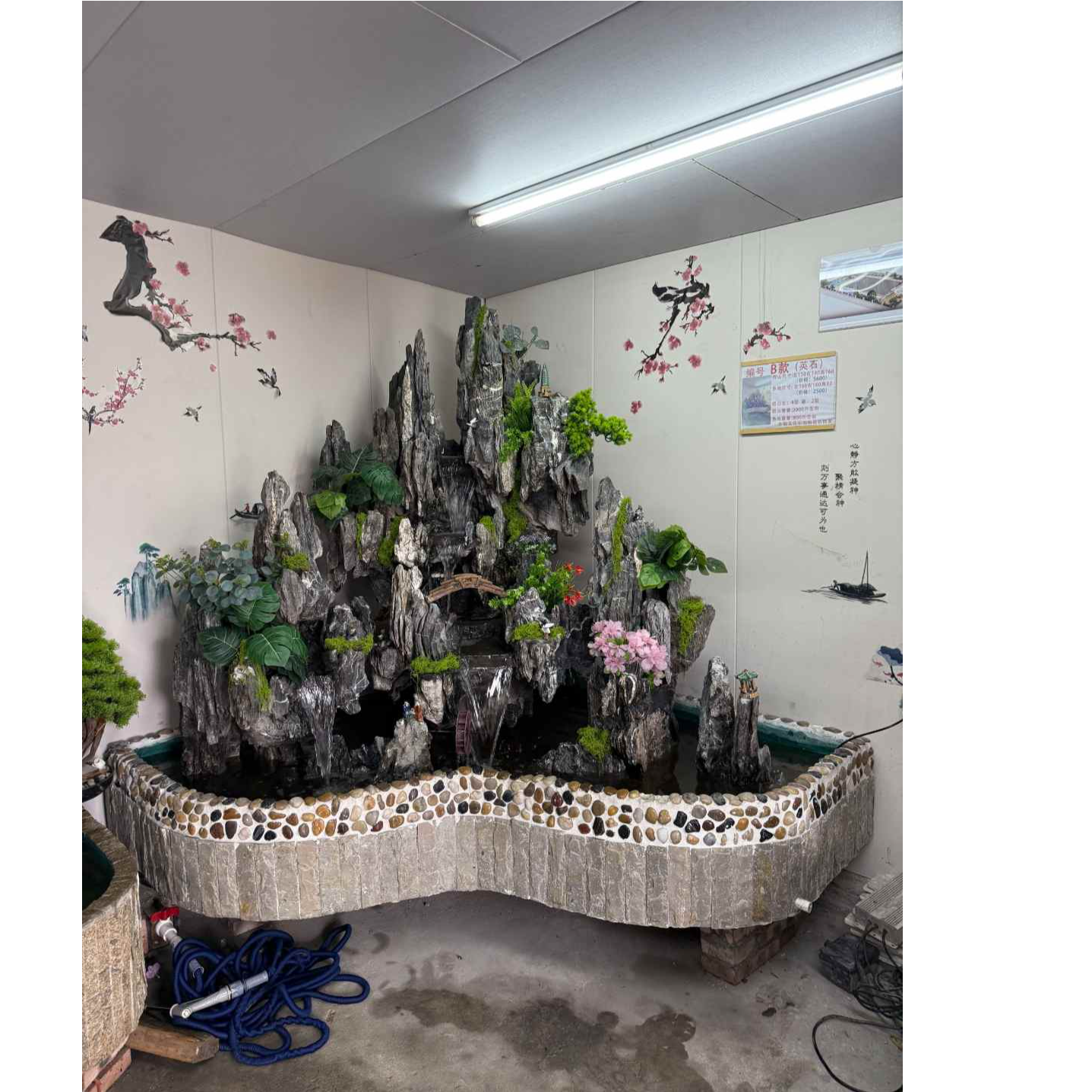庭院花园阳台用天然原石假山流水景观鱼池摆件