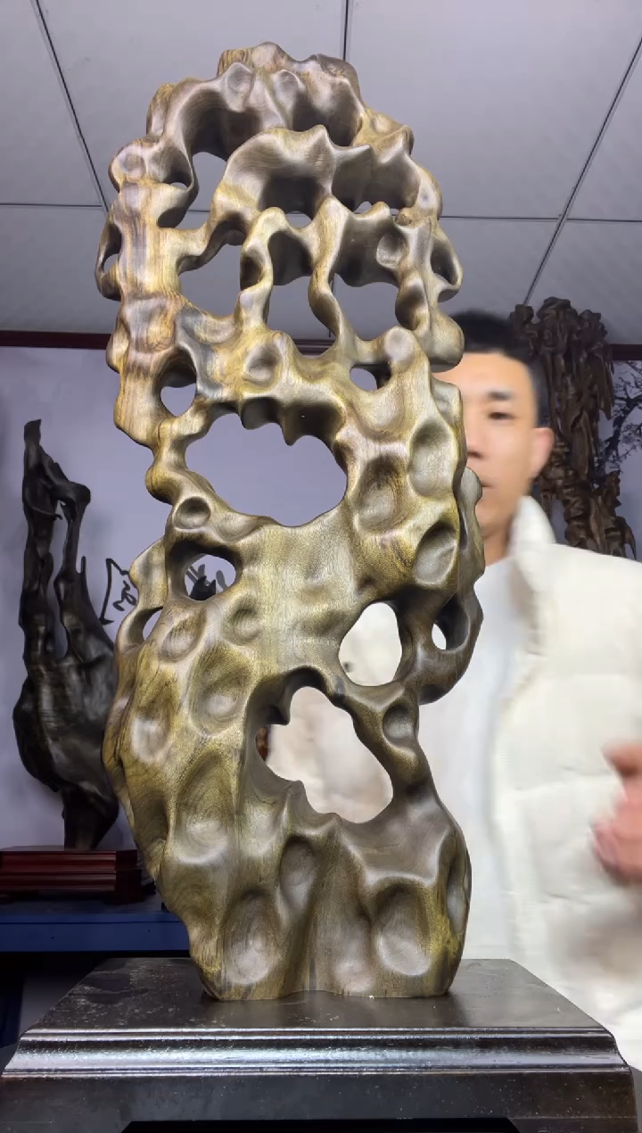 金丝楠木雕款行*金丝楠木工艺品摆件