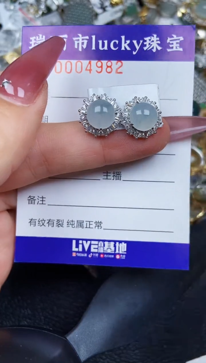 翡翠银S925镶嵌颈饰4982