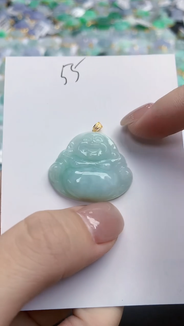 【闪购商品】翡翠颈饰18K金镶嵌天然缅甸翡翠A货