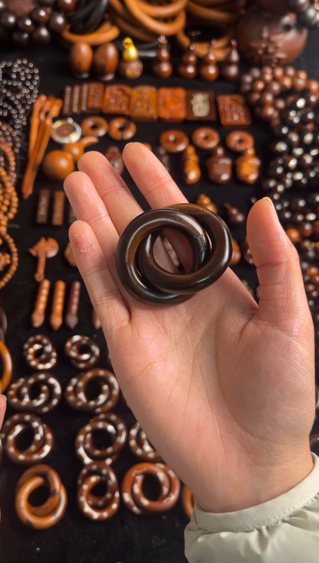 枣木雷击枣木玉化六七星乾坤圈