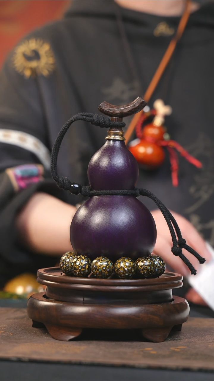 【闪购商品】YU115大漆酒葫芦不包手串及旋转底座