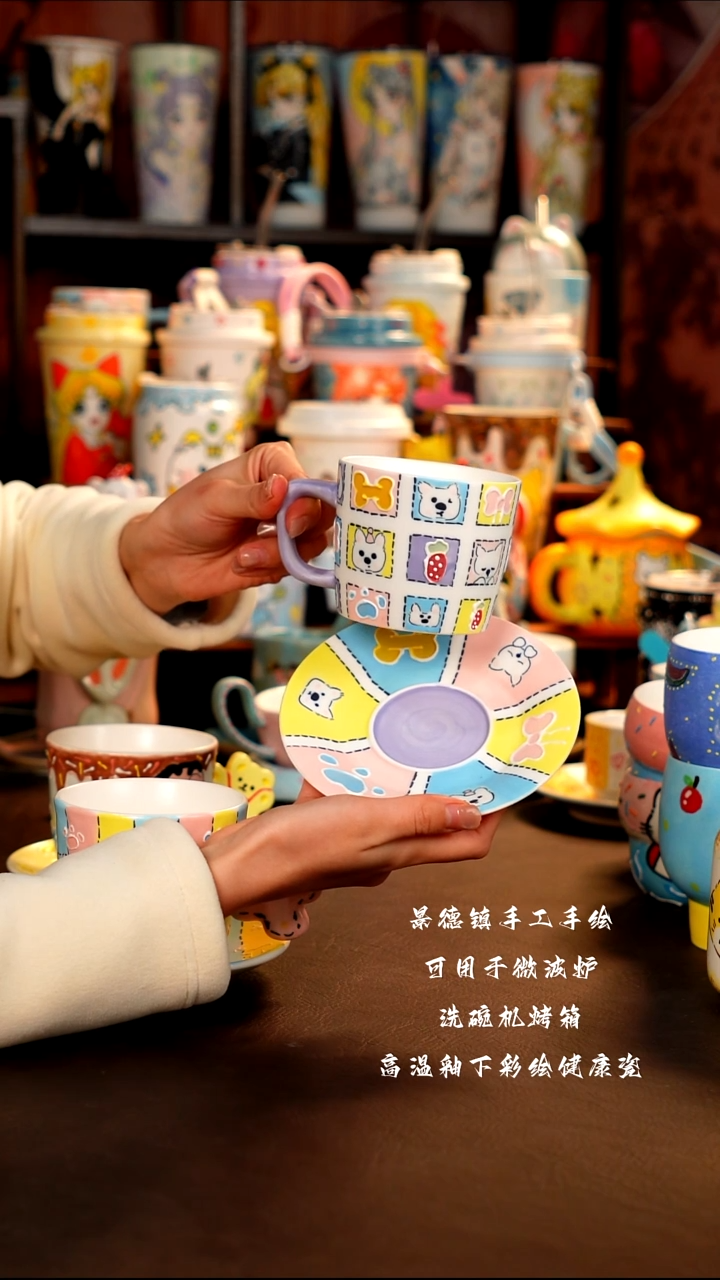 景德镇手工手绘杯杯