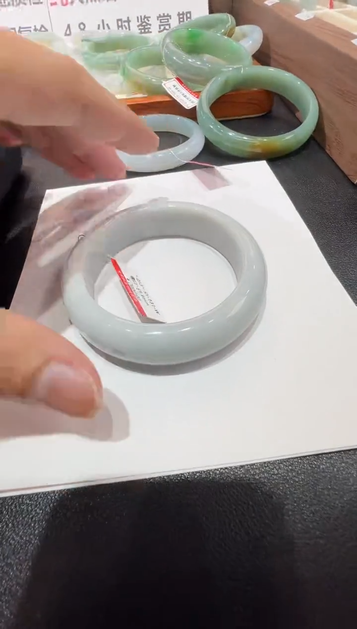 未镶嵌手镯翡翠-纯天然缅甸A货翡翠手镯-57-58mm131号