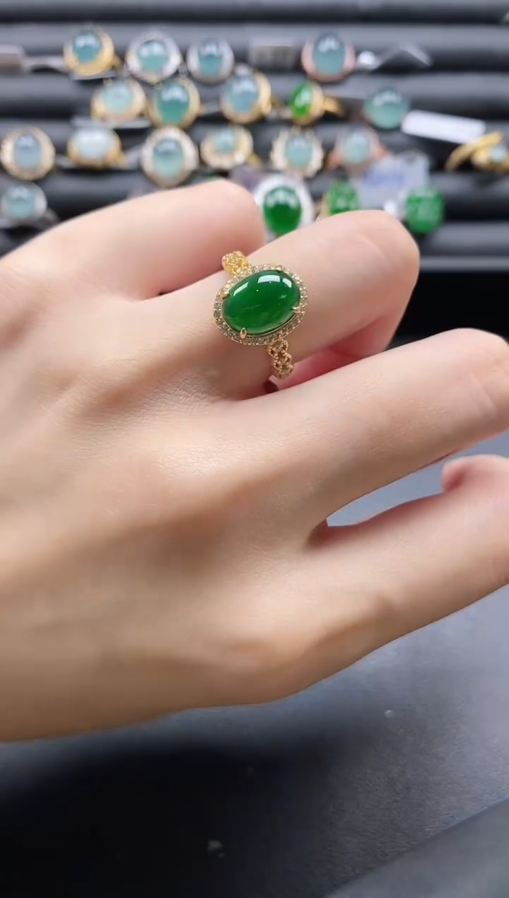 【闪购商品】翡翠戒指银S925镶嵌11111
