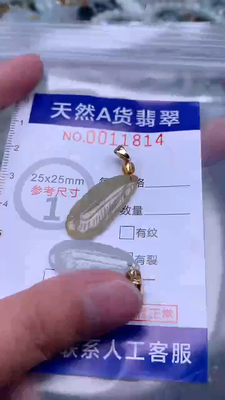 翡翠未镶嵌吊坠(不含链)1