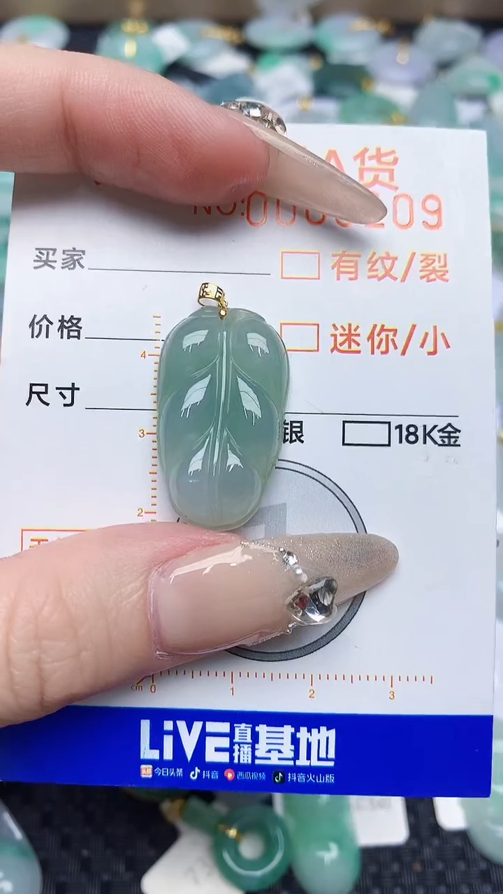 【闪购商品】翡翠颈饰18K金镶嵌876876786786