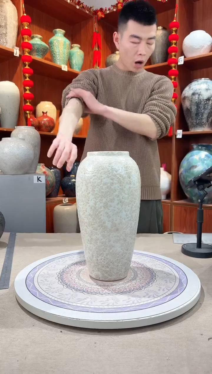 【闪购商品】瓶陶瓷花瓶 无花 茶白大号