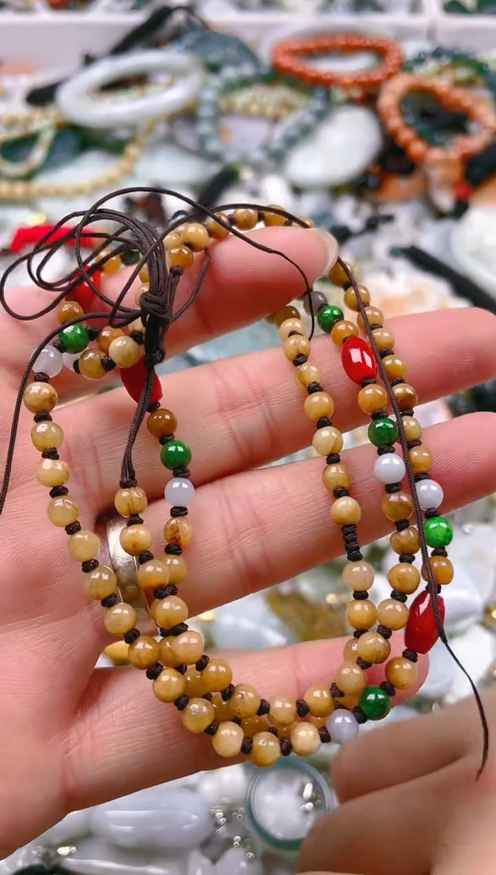 【闪购商品】翡翠颈饰未镶嵌3-4MM/K/翡翠A货一图一物