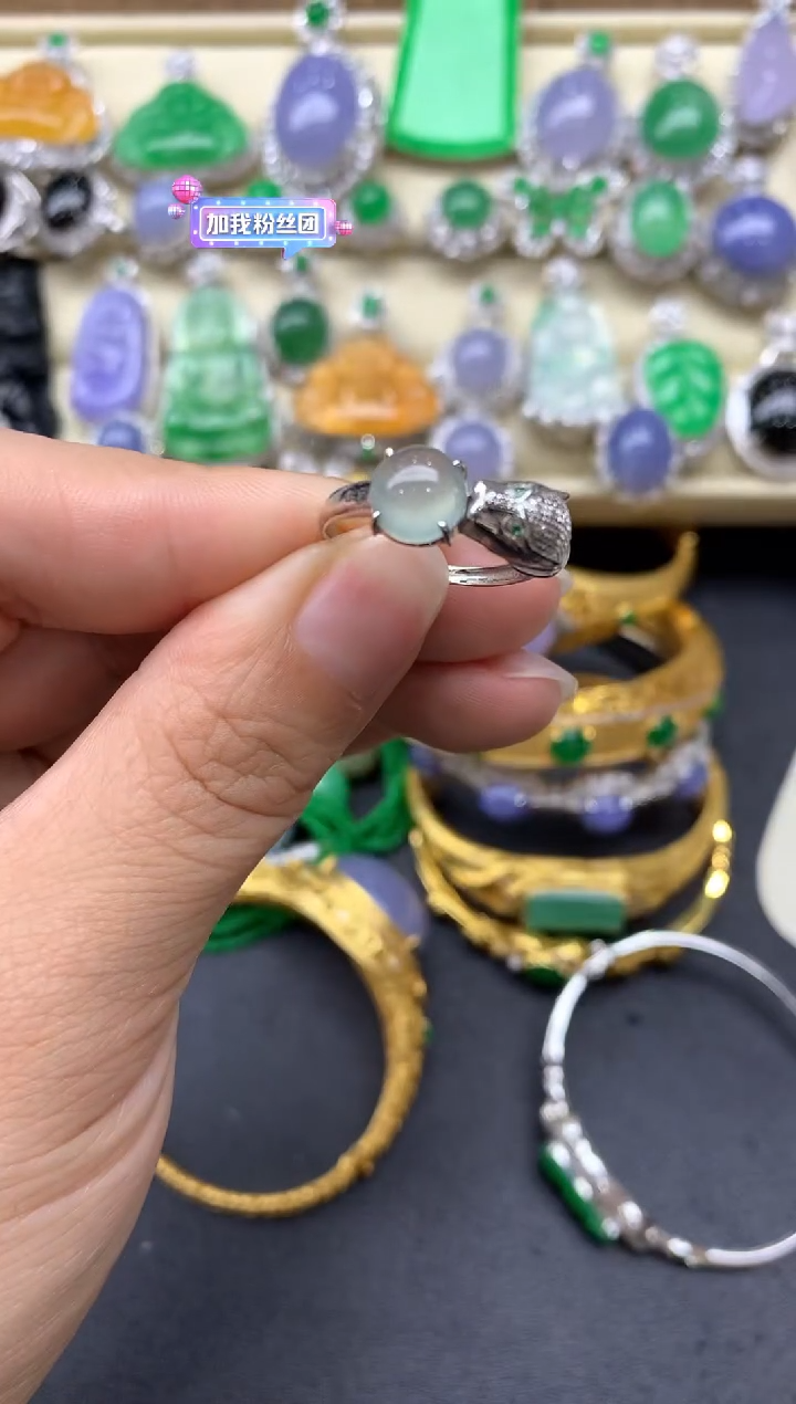 【闪购商品】翡翠戒指18K金镶嵌436-中国好珍宝