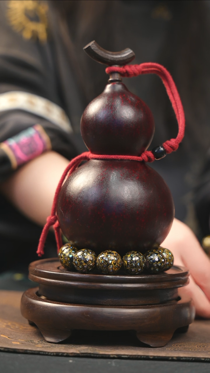 【闪购商品】YN127大漆酒葫芦不包手串及旋转底座