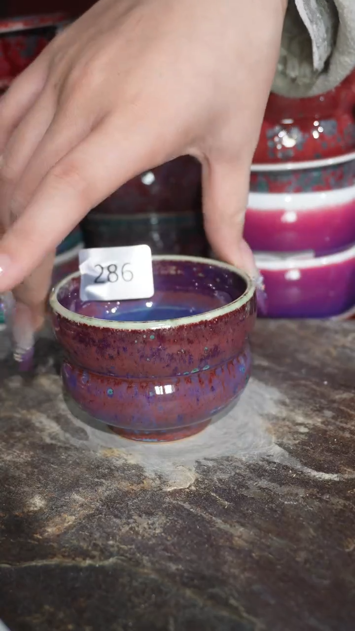 摆件陶精品窑变钧瓷茶器