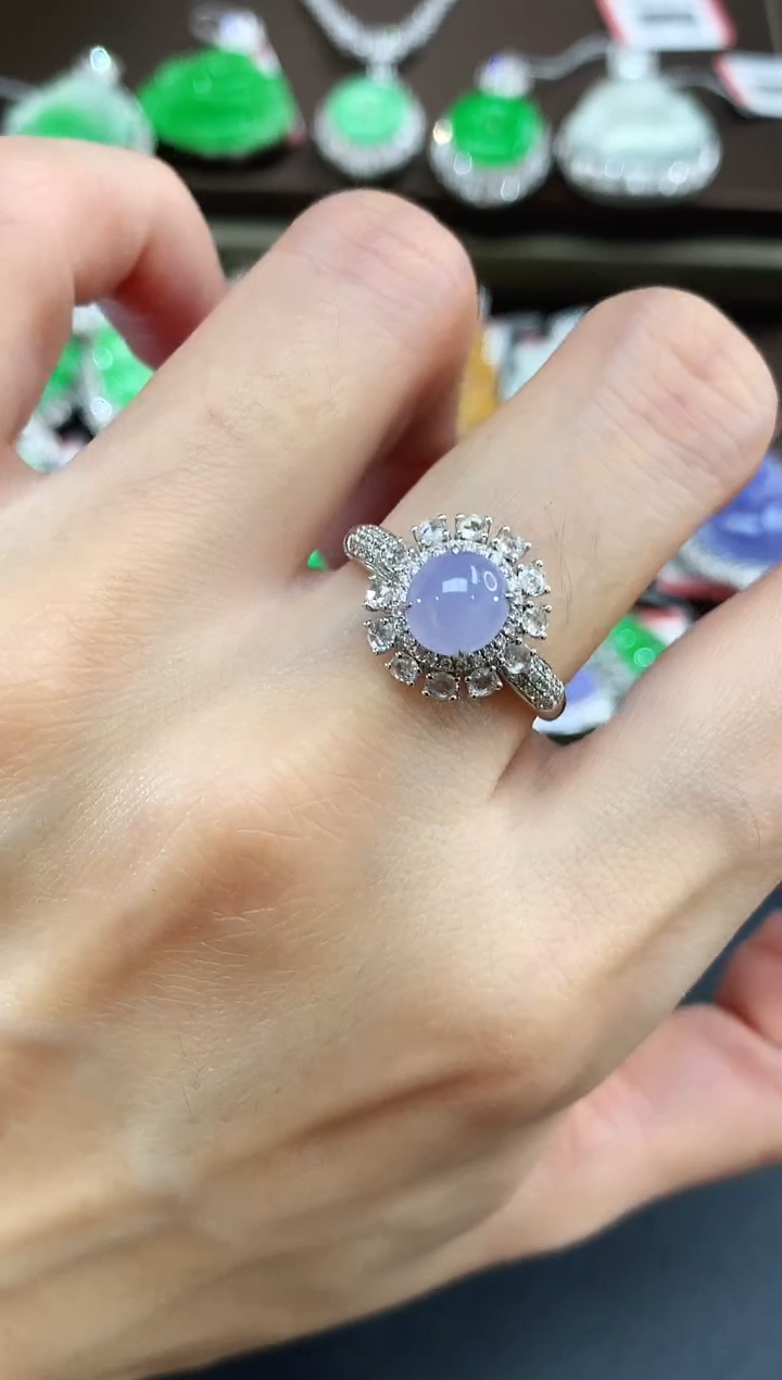 18K金镶嵌戒指翡翠173|