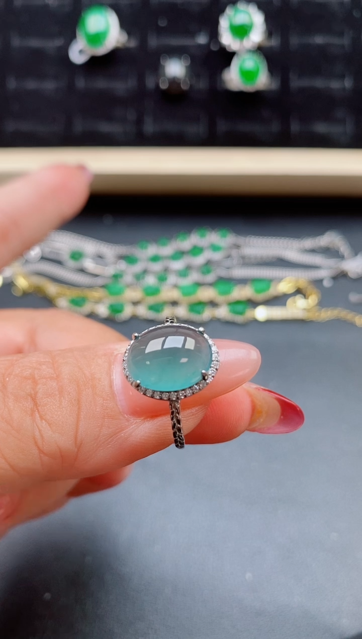 【闪购商品】翡翠戒指银S925镶嵌321321