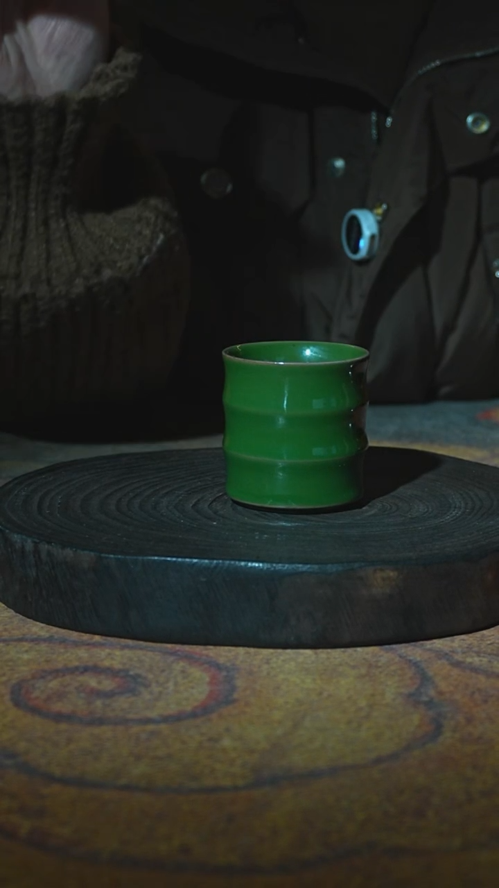 绿竹节杯       