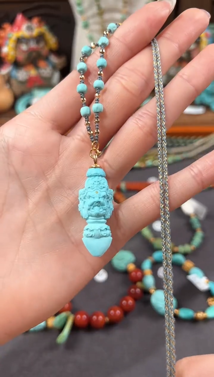 【闪购商品】绿松石颈饰18K金镶嵌绿松石项链