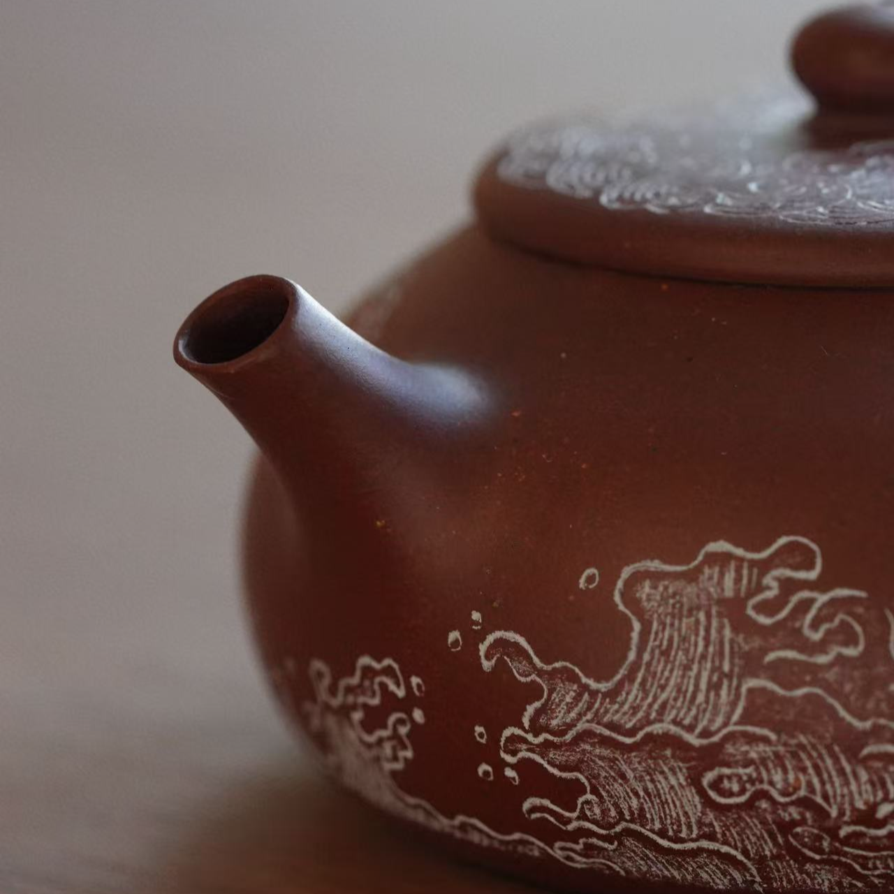 紫砂茶壶扁圆P50066