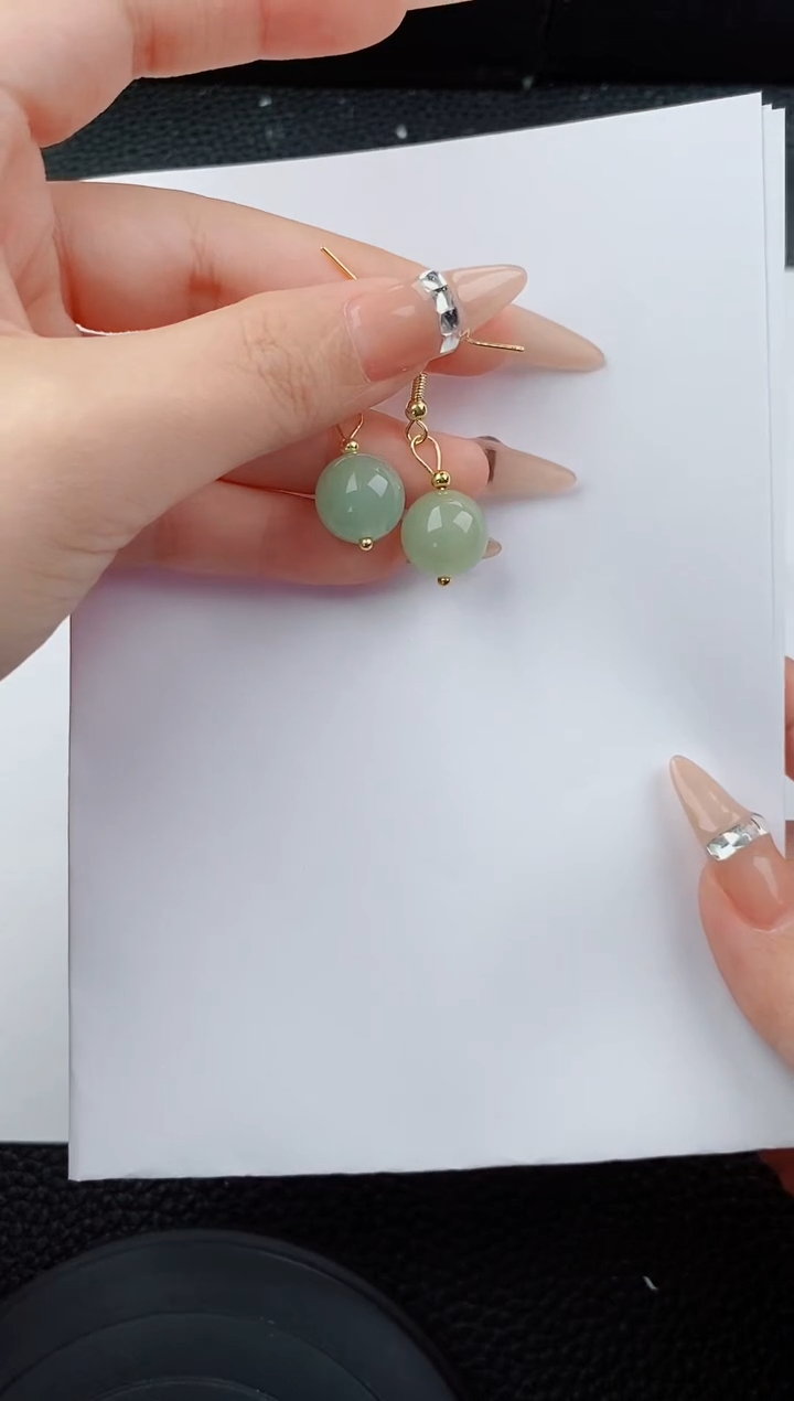 东陵石未镶嵌耳饰666碎玉微色差T16