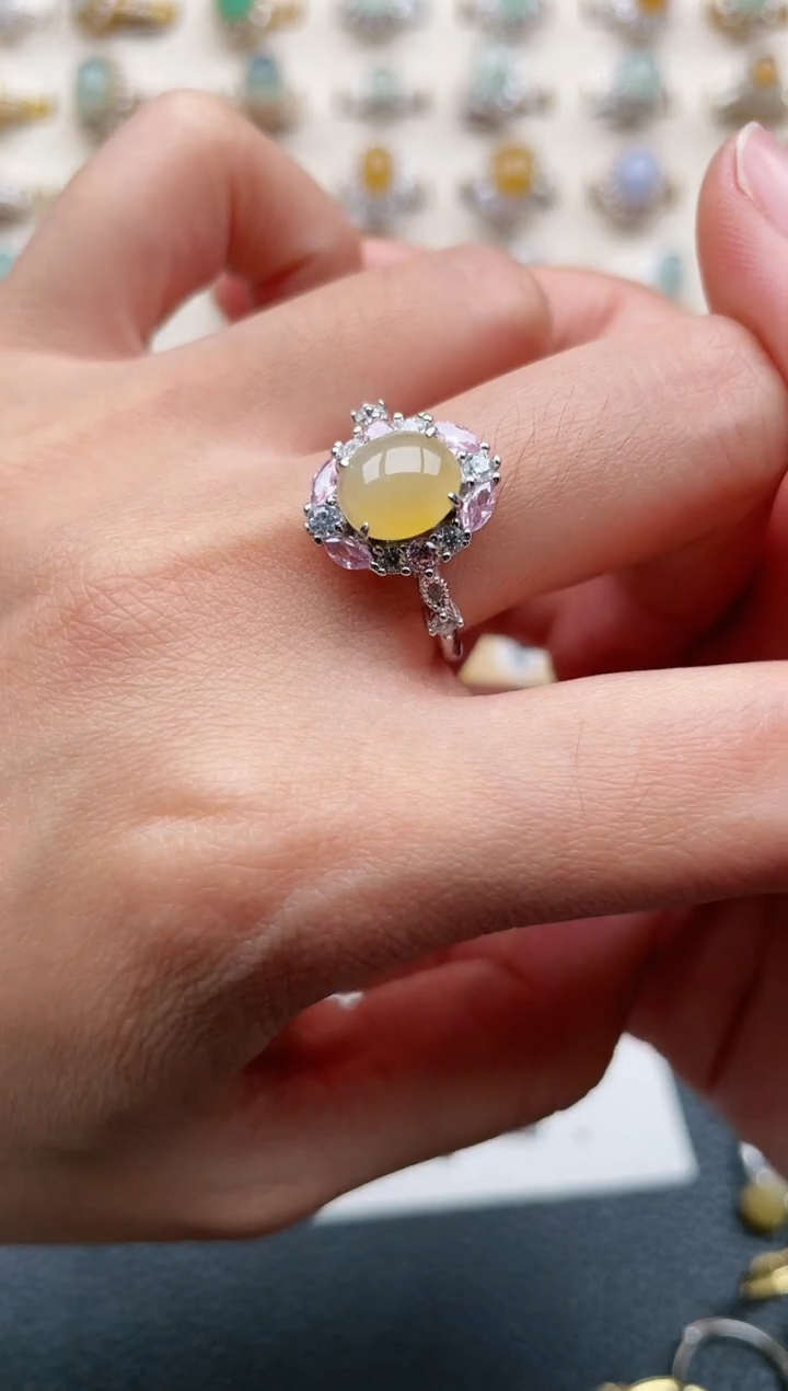 【闪购商品】翡翠戒指银S925镶嵌1111