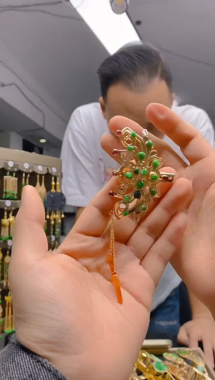 【闪购商品】翡翠耳饰合金0433翡翠发簪