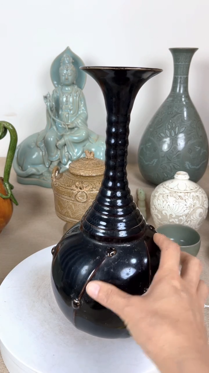 摆件定窑，老窑瓷瓷器，赏瓶