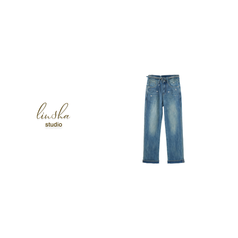 【1236】高级感轻奢牛仔裤