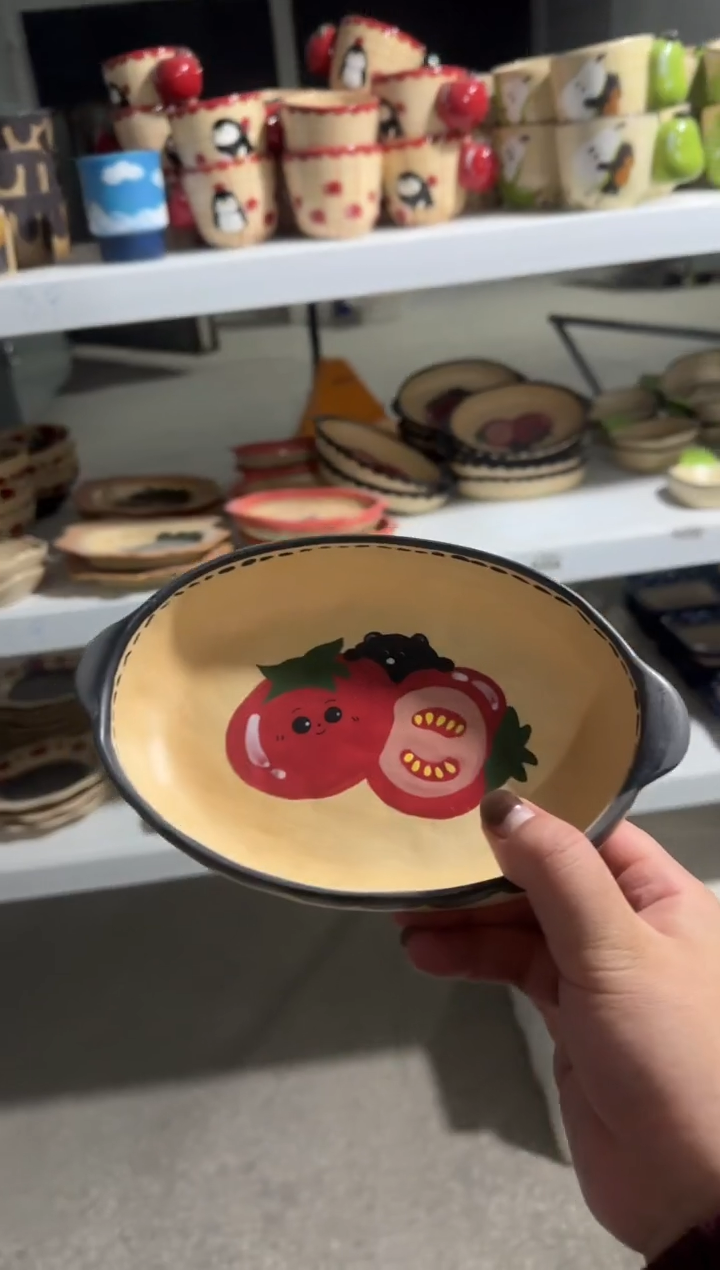 陶瓷番茄盘子【十里高温釉下彩陶瓷】