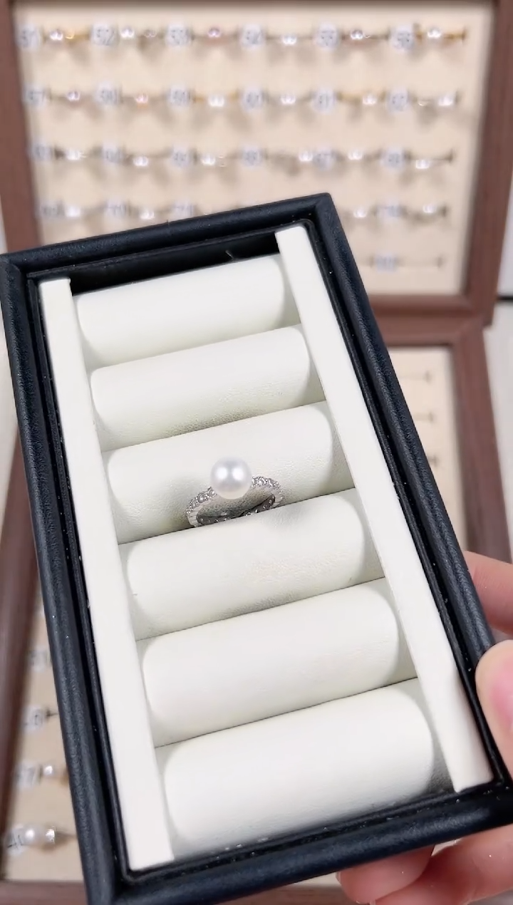 【闪购商品】淡水珍珠戒指银S925镶嵌22号