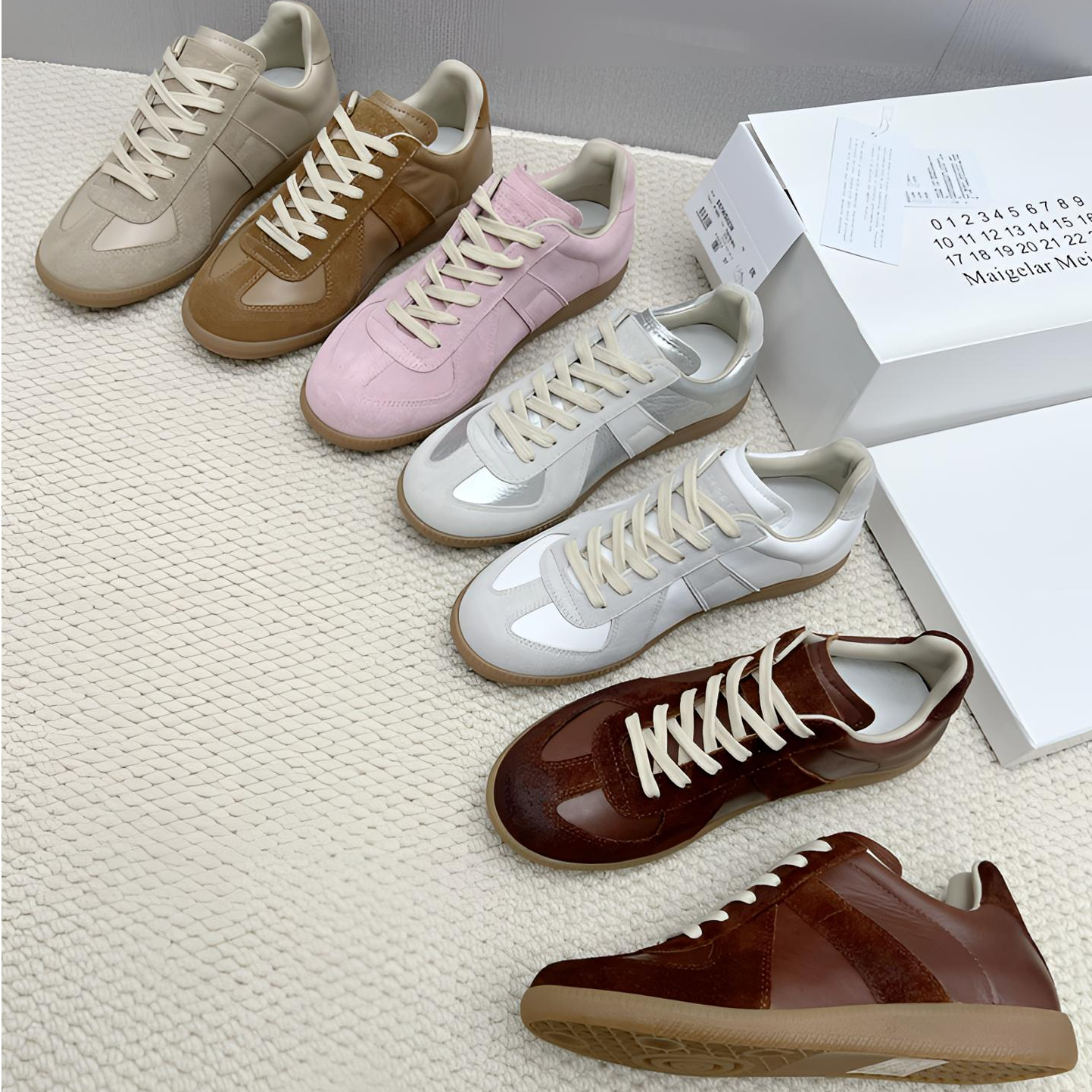 经典款马家德训鞋系带真皮牛皮运动鞋轻运动透气舒适高档休闲鞋女