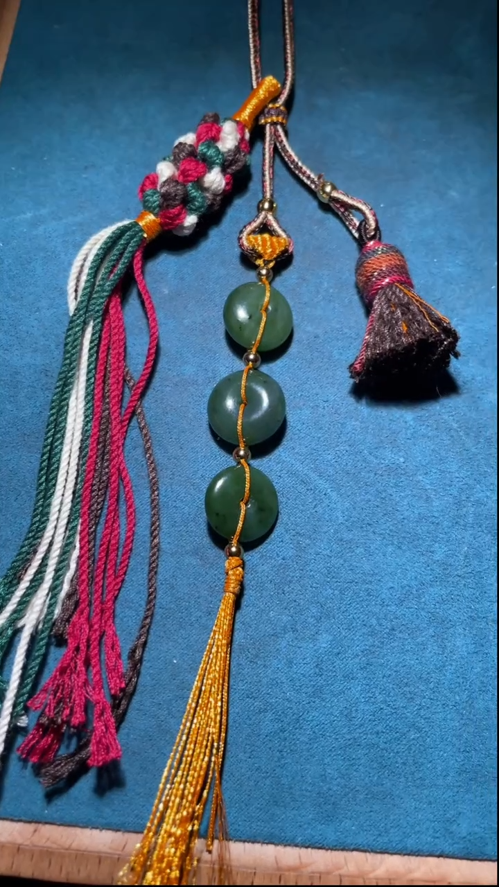 未镶嵌和田玉挂件q001948   碧玉平安扣挂件