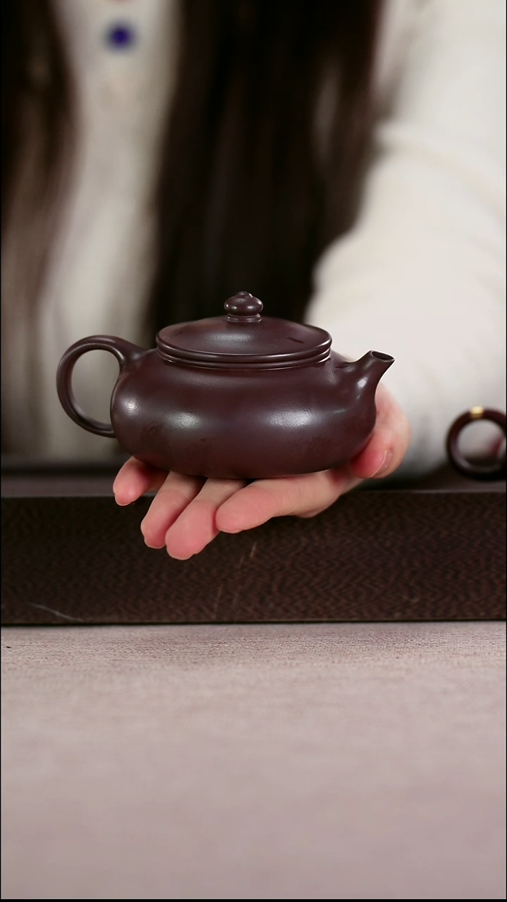 茶壶紫砂紫罗兰超精工寒江