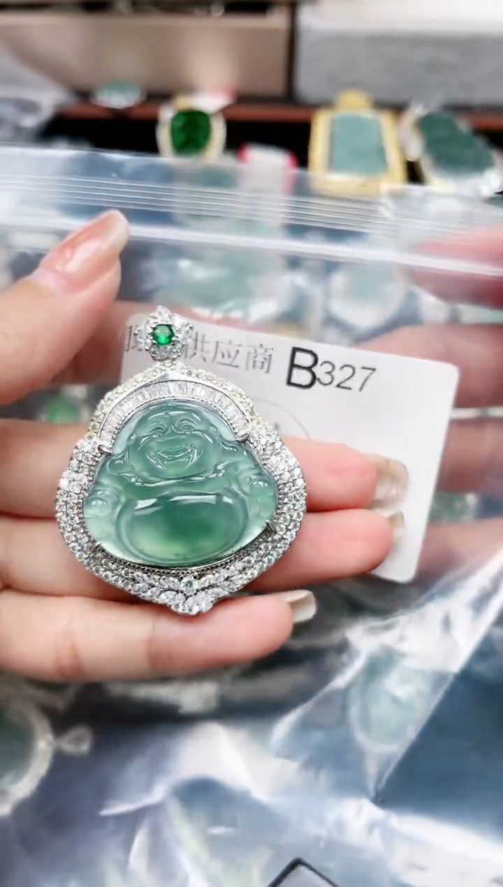 【闪购商品】翡翠颈饰未镶嵌327赠皮绳