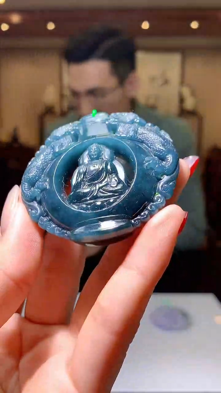 【闪购商品】定制翡翠未镶嵌1085hm-毛货挂件49