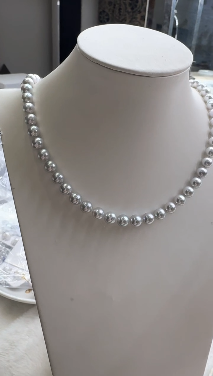 【闪购商品】海水珍珠颈饰银S925镶嵌真科研