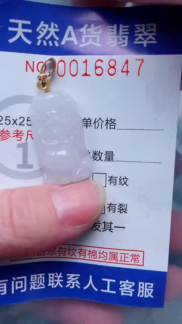 翡翠未镶嵌吊坠(不含链)1
