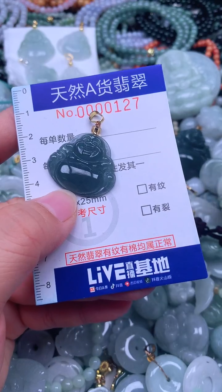 颈饰未镶嵌翡翠天然翡翠