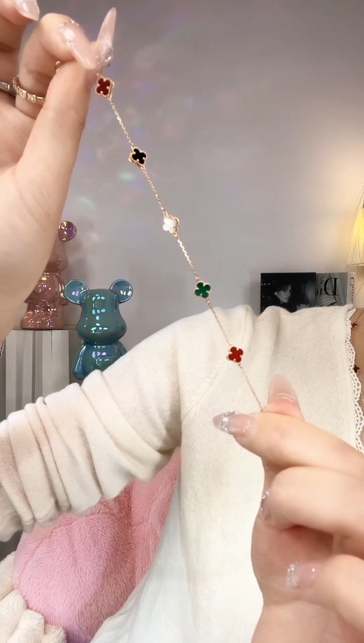 【闪购商品】玛瑙/玉髓手链18K金镶嵌18K彩色手链