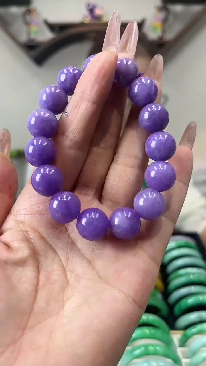 【闪购商品】砖雕a23 紫罗兰手串 大颗粒