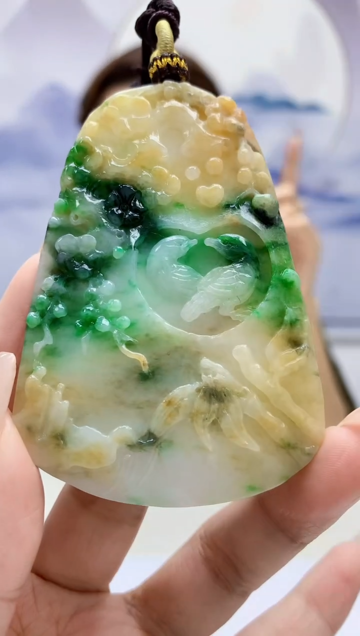 定制翡翠未镶嵌4829xx-毛货挂件23