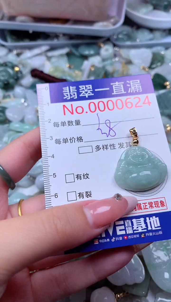 翡翠未镶嵌吊坠(不含链)624